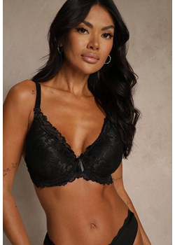 Czarny Koronkowy Biustonosz w Klasycznym Stylu Coralee ze sklepu renee.pl w kategorii Biustonosze - zdjęcie 188025824