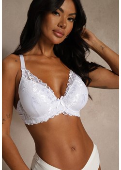 Biały Koronkowy Biustonosz w Klasycznym Stylu Coralee ze sklepu renee.pl w kategorii Biustonosze - zdjęcie 188025840