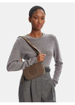 Torebka Tory Burch Mini Miller Crossbody 171955 Brązowy ze sklepu eobuwie.pl w kategorii Listonoszki - zdjęcie 188027212