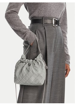 Torebka Tory Burch Mini Fleming 162451 Szary ze sklepu eobuwie.pl w kategorii Torebki worki - zdjęcie 188027320