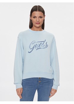 Guess Bluza W4RQ14 KB681 Błękitny Regular Fit ze sklepu MODIVO w kategorii Bluzy damskie - zdjęcie 188027814