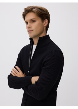Reserved - Rozpinany sweter ze stójką - czarny ze sklepu Reserved w kategorii Swetry męskie - zdjęcie 188028623