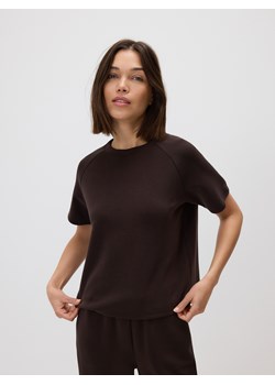 Reserved - T-shirt z modalem - ciemnobrązowy ze sklepu Reserved w kategorii Bluzki damskie - zdjęcie 188028720