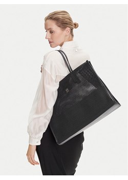 Torebka Tommy Hilfiger Th City Summer Tote Woven AW0AW17640 Czarny ze sklepu eobuwie.pl w kategorii Torby Shopper bag - zdjęcie 188029374