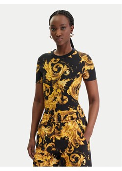 Versace Jeans Couture T-Shirt 80HAH608 JS553 Czarny Regular Fit ze sklepu MODIVO w kategorii Bluzki damskie - zdjęcie 188030033