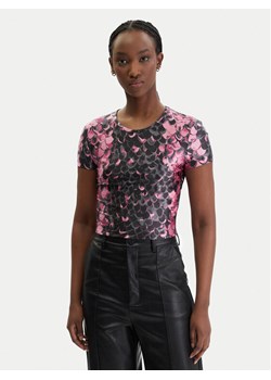 Versace Jeans Couture T-Shirt 80HAH602 JS552 Różowy Slim Fit ze sklepu MODIVO w kategorii Bluzki damskie - zdjęcie 188030150