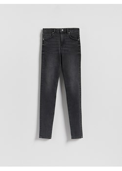 Reserved - Jeansy slim z dłuższą nogawką - szary ze sklepu Reserved w kategorii Jeansy damskie - zdjęcie 188031161