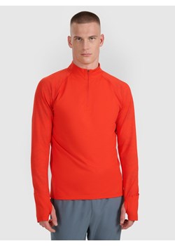 Męska bluza do biegania 4F 4FWAW25TFSWM576 - czerwona ze sklepu Sportstylestory.com w kategorii Bluzy męskie - zdjęcie 188031684