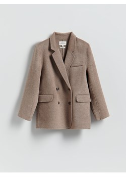 Reserved - Wełniana marynarka handmade - beżowy ze sklepu Reserved w kategorii Marynarki damskie - zdjęcie 188031864