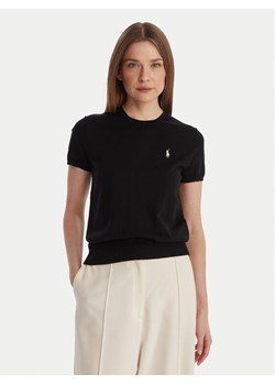 Polo Ralph Lauren T-Shirt 211971872005 Czarny Slim Fit ze sklepu MODIVO w kategorii Bluzki damskie - zdjęcie 188032024