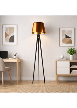 Drewniana lampa stojąca do sypialni CURACAO MIRROR ze sklepu Lysne w kategorii Lampy podłogowe - zdjęcie 188032740