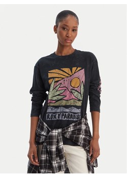 Roxy Bluzka Hangloose Washed ERJZT06028 Czarny Relaxed Fit ze sklepu MODIVO w kategorii Bluzki damskie - zdjęcie 188033622