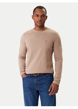Tommy Hilfiger Longsleeve MW0MW10804 Beżowy Slim Fit ze sklepu MODIVO w kategorii T-shirty męskie - zdjęcie 188033671