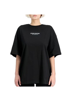 Koszulka męska Alpha Industries Logo Backprint 15606203 - czarna ze sklepu streetstyle24.pl w kategorii Bluzki damskie - zdjęcie 188034094