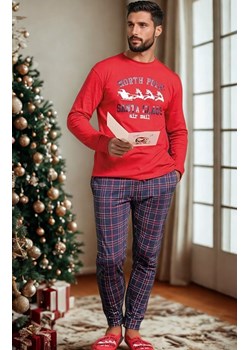 Świąteczna piżama męska czerwono-granatowa GIOEW, Kolor czerwono-granatowy, Rozmiar 2XL, Sorbetto ze sklepu Intymna w kategorii Piżamy męskie - zdjęcie 188034103