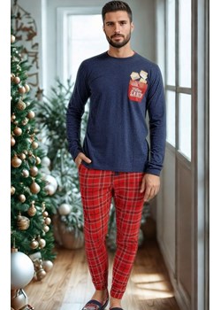 Świąteczna piżama męska granatowo-czerwona GIOEW, Kolor granatowo-czerwony, Rozmiar L, Sorbetto ze sklepu Intymna w kategorii Piżamy męskie - zdjęcie 188034104