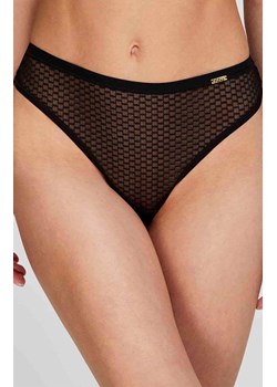 Czarne stringi damskie z miękkiej siateczki 3509 Candle, Kolor czarny, Rozmiar S, KLEO ze sklepu Intymna w kategorii Majtki damskie - zdjęcie 188034152