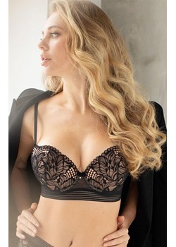 Koronkowy biustonosz push-up czarny 3583 Ariel, Kolor czarny, Rozmiar 70B, KLEO ze sklepu Intymna w kategorii Biustonosze - zdjęcie 188034182