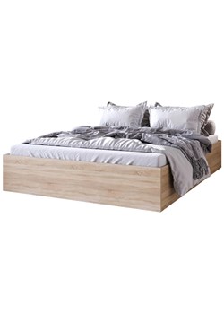 Minimalistyczne łóżko z materacem dąb sonoma 120x200 M6-W77 ze sklepu Edinos.pl w kategorii Łóżka i materace - zdjęcie 188034360