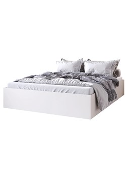 Białe minimalistyczne łóżko bez zagłówka z materacem 140x200 K1-K03 ze sklepu Edinos.pl w kategorii Łóżka i materace - zdjęcie 188034364