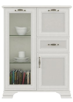 Komoda z witryną i barkiem fineline crema H8-A14 ze sklepu Edinos.pl w kategorii Komody - zdjęcie 188034402