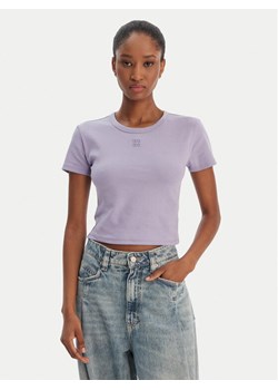 HUGO T-Shirt Delanor 50512000 Fioletowy Slim Fit ze sklepu MODIVO w kategorii Bluzki damskie - zdjęcie 188034993
