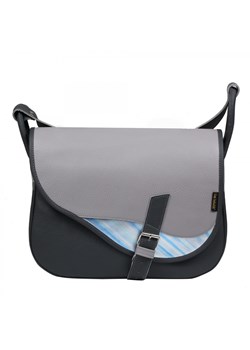 popielata  torebka damska skórzana listonoszka na ramię  Freshman ze sklepu Słoń Torbalski w kategorii Listonoszki - zdjęcie 188035550