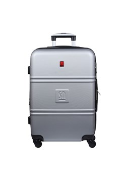 Silver white średnia walizka 64 cm poszerzana Art Class Collection ze sklepu Słoń Torbalski w kategorii Walizki - zdjęcie 188035584