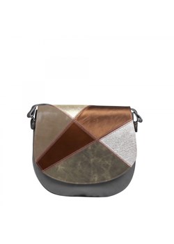 popielato brązowa  damska torebka  skórzana listooszka na ramię  Ma ze sklepu Słoń Torbalski w kategorii Listonoszki - zdjęcie 188035593