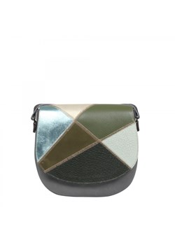 popielato zielona torebka damska skórzana listonoszka na ramię Mała Zu ze sklepu Słoń Torbalski w kategorii Listonoszki - zdjęcie 188035594
