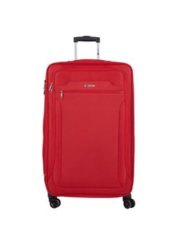 czerwona walizka duża materiałowa miękka 80 cm  z poszerzeniem ze sklepu Słoń Torbalski w kategorii Walizki - zdjęcie 188035640