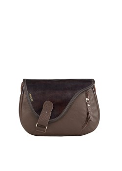 brązowa torebka damska skórzana na ramię  Mouse ze sklepu Słoń Torbalski w kategorii Listonoszki - zdjęcie 188035643