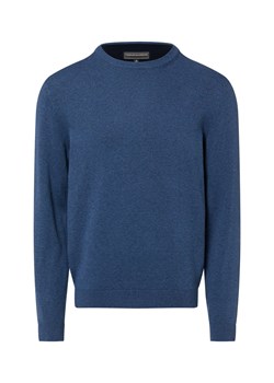 Finshley & Harding Sweter z zawartością kaszmiru Mężczyźni Bawełna indygo marmurkowy ze sklepu vangraaf w kategorii Swetry męskie - zdjęcie 188035791