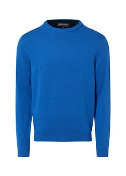 Finshley & Harding Sweter z zawartością kaszmiru Mężczyźni Bawełna niebieski marmurkowy ze sklepu vangraaf w kategorii Swetry męskie - zdjęcie 188035793