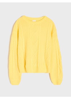 Sinsay - Strukturalny sweter - żółty ze sklepu Sinsay w kategorii Swetry damskie - zdjęcie 188036890