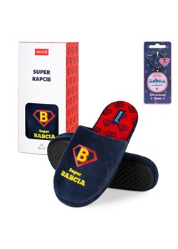 Zestaw Kapcie Super Babcia + Brelok ze sklepu Sklep SOXO w kategorii Kapcie damskie - zdjęcie 188037651