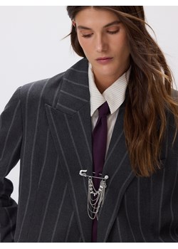 Reserved - Marynarka z wiskozą - ciemnoszary ze sklepu Reserved w kategorii Marynarki damskie - zdjęcie 188037770