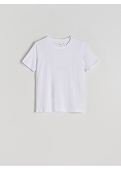 Reserved - T-shirt regular - biały ze sklepu Reserved w kategorii Bluzki damskie - zdjęcie 188037781