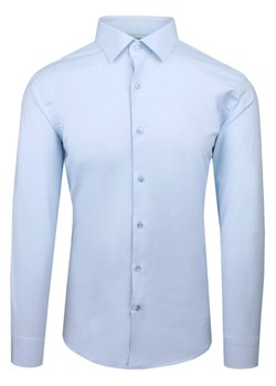 Wyszczuplona, Elegancka Koszula Męska - Victorio - Błękit KSDWVCTO756sL ze sklepu JegoSzafa.pl w kategorii Koszule męskie - zdjęcie 188037860