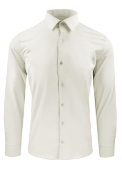 Wyszczuplona, Elegancka Koszula Męska - Victorio - Kość Słoniowa KSDWVCTO757sl ze sklepu JegoSzafa.pl w kategorii Koszule męskie - zdjęcie 188037863