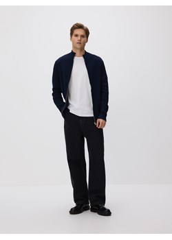 Reserved - Rozpinany sweter ze stójką - granatowy ze sklepu Reserved w kategorii Swetry męskie - zdjęcie 188038312