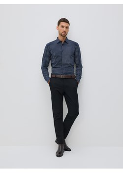 Reserved - Bawełniana koszula slim fit - granatowy ze sklepu Reserved w kategorii Koszule męskie - zdjęcie 188038360