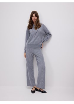 Reserved - Wełniane spodnie - jasnoszary ze sklepu Reserved w kategorii Spodnie damskie - zdjęcie 188038423