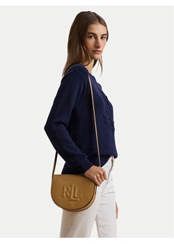 LAUREN RALPH LAUREN Torebka Witley Leather Medium Embossed Logo Crossbody Bag 431950130008 Brązowy ze sklepu MODIVO w kategorii Listonoszki - zdjęcie 188039004
