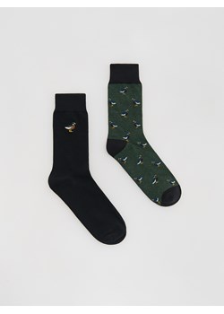 Reserved - 2 pack skarpetek - zielony ze sklepu Reserved w kategorii Skarpetki męskie - zdjęcie 188039661