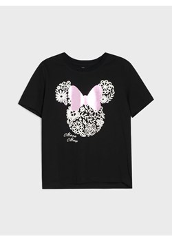 Sinsay - Bawełniana koszulka z nadrukiem Minnie Mouse - czarny ze sklepu Sinsay w kategorii Bluzki damskie - zdjęcie 188040171
