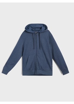 Sinsay - Rozpinana bluza z kapturem i kieszeniami - granatowy ze sklepu Sinsay w kategorii Bluzy męskie - zdjęcie 188040194