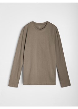 Sinsay - Bawełniana koszulka z długimi rękawami - brązowy ze sklepu Sinsay w kategorii T-shirty męskie - zdjęcie 188040242