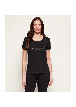 EA7 T-shirt | Slim Fit ze sklepu Gomez Fashion Store w kategorii Bluzki damskie - zdjęcie 188040541