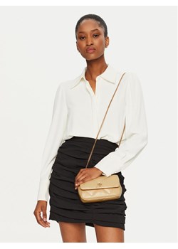 Torebka Tory Burch Kira Diamond Quilt Pave Mini Flap Bag 161913 Beżowy ze sklepu eobuwie.pl w kategorii Kopertówki - zdjęcie 188040622